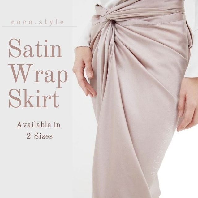 Satin Wrap Skirt 3