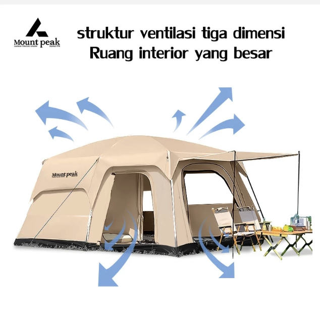  Mountpeak Tenda Glamping 2 Ruangan