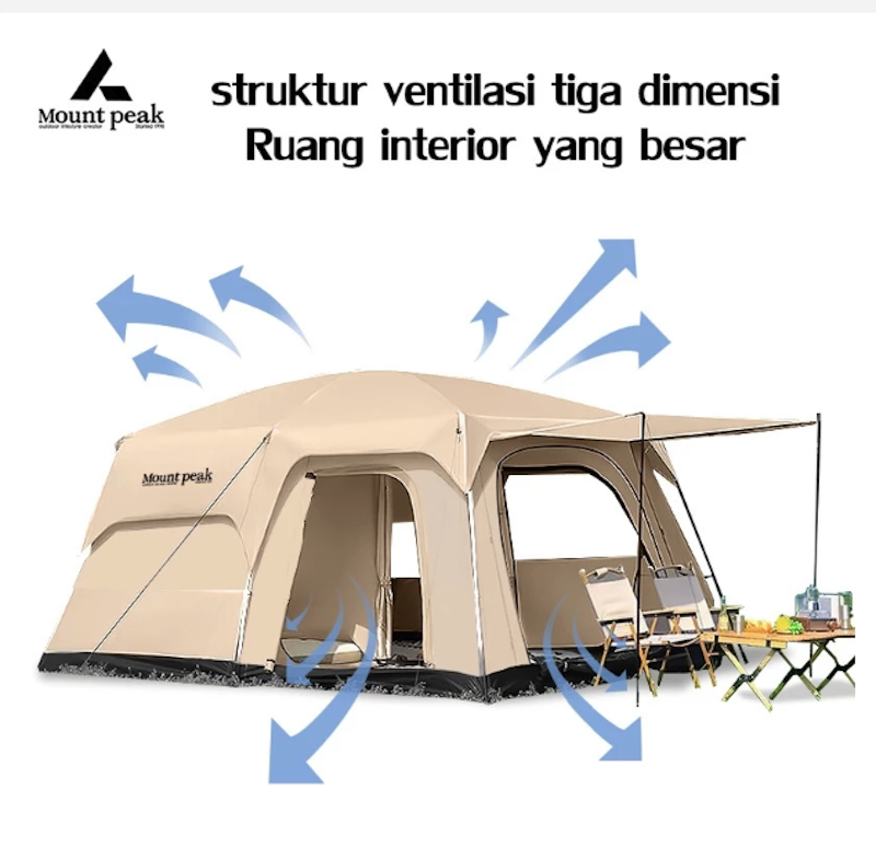 Mountpeak Tenda Glamping 2 Ruangan 2