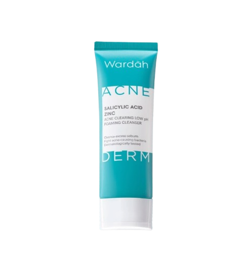Wardah ｜ Acnederm Salicylic Acid Zinc Acne Clearing Low pH Foaming Cleanser