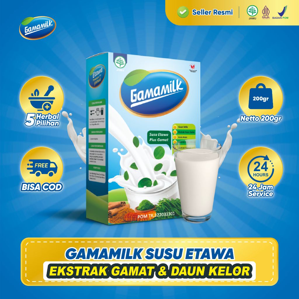 Berkah Alam GAMAMILK Susu Etawa dengan Ektrak Gamat dan Ekstrak Daun Kelor