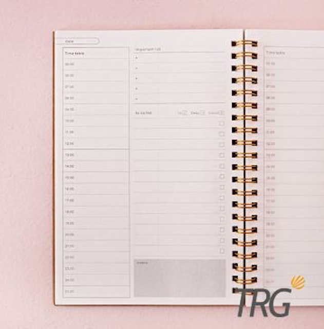 TRG Kraft Cover Spiral Daily Planner Notebook
