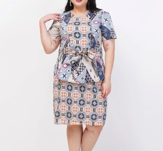  Bigisize Dress Batik Wanita Jumbo  027