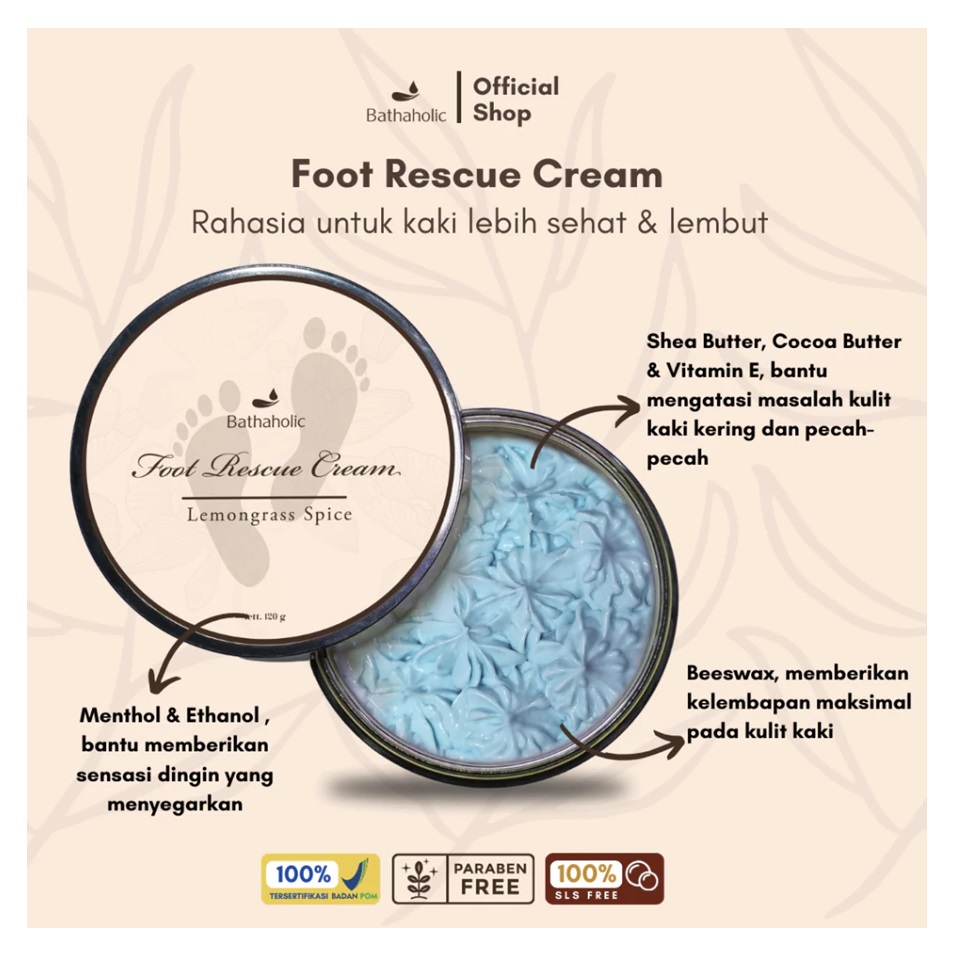 Kreasi Indah Alam Bathaholic Foot Rescue Cream