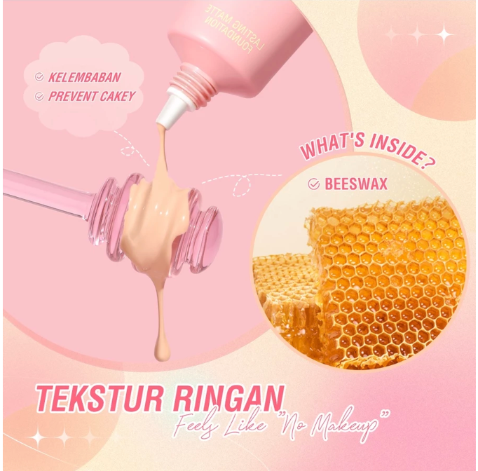 FCL Internasional Indonesia PINKFLASH Lasting Matte Foundation 01 Vanilla