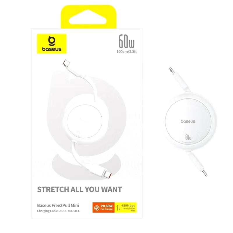 Shenzhen Times Innovation Technology Baseus Cable Type-C to Type-C 60W Fast Charging Free2Pull Mini
