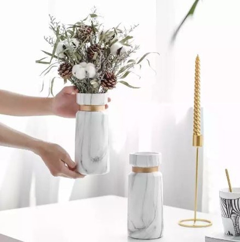 White Flower Vase VKP 1
