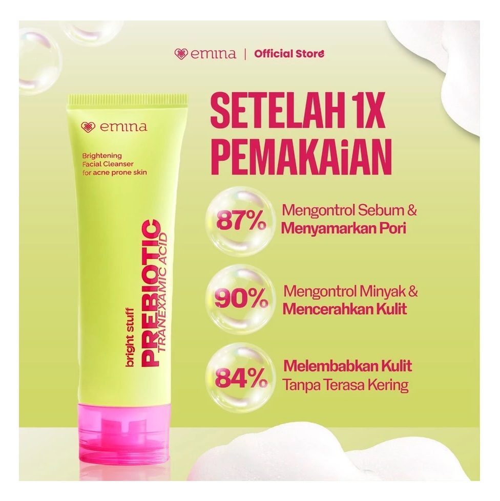 Paragon Technology and Innovation Emina Bright Stuff Prebiotic Tranexamic Acid Brightening Facial Cleanser