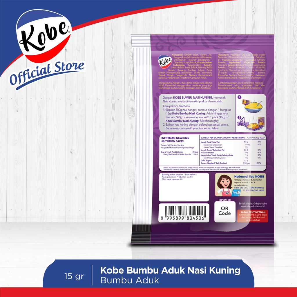 Kobe Boga Utama Kobe Bumbu Aduk Nasi Kuning