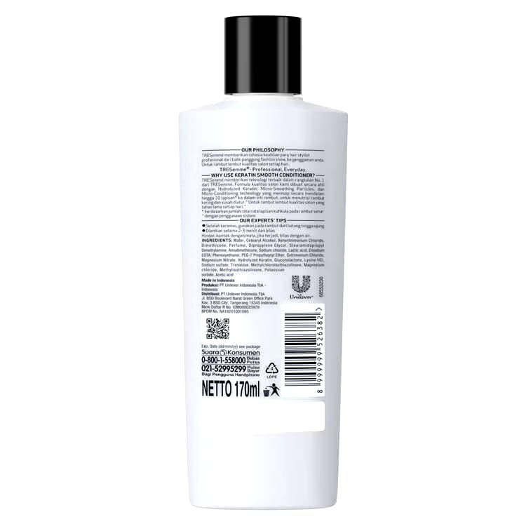 Unilever Indonesia TRESemmé Keratin Smooth Keratinbond+ N°2 Conditioner 