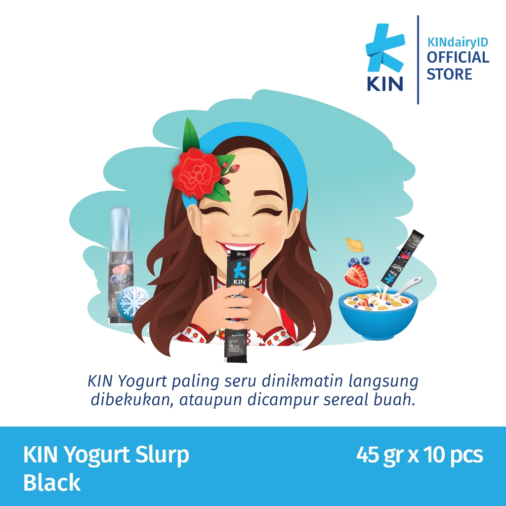 ABC Kogen Dairy KIN Slurp Yogurt Black Fruit