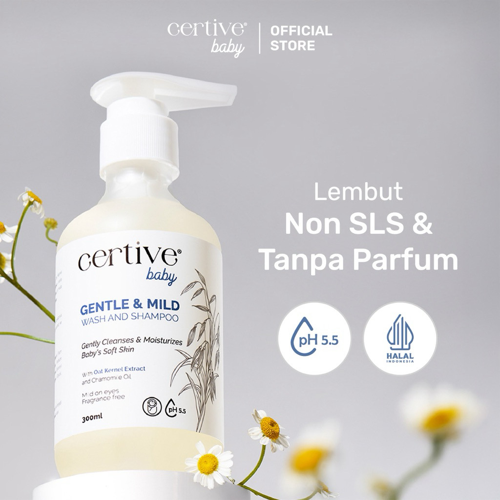  Certive Baby Gentle & Mild Wash and Shampoo with Oat Kernel Extract and Chamomile Oil