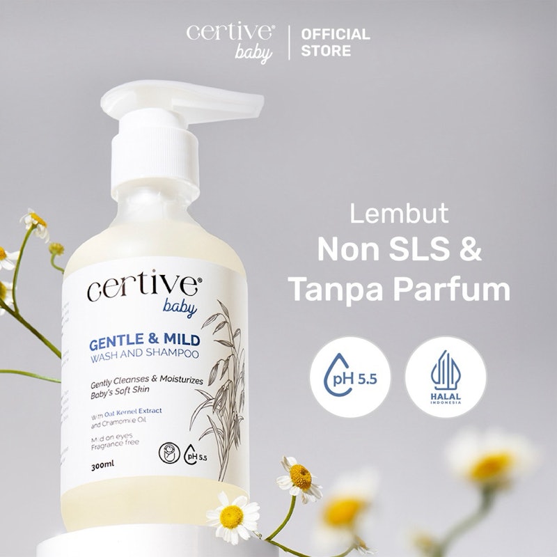 Certive Baby Gentle & Mild Wash and Shampoo with Oat Kernel Extract and Chamomile Oil 2