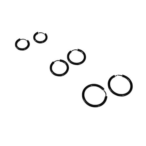 The Goats Dept Stainless Black Loop Earring