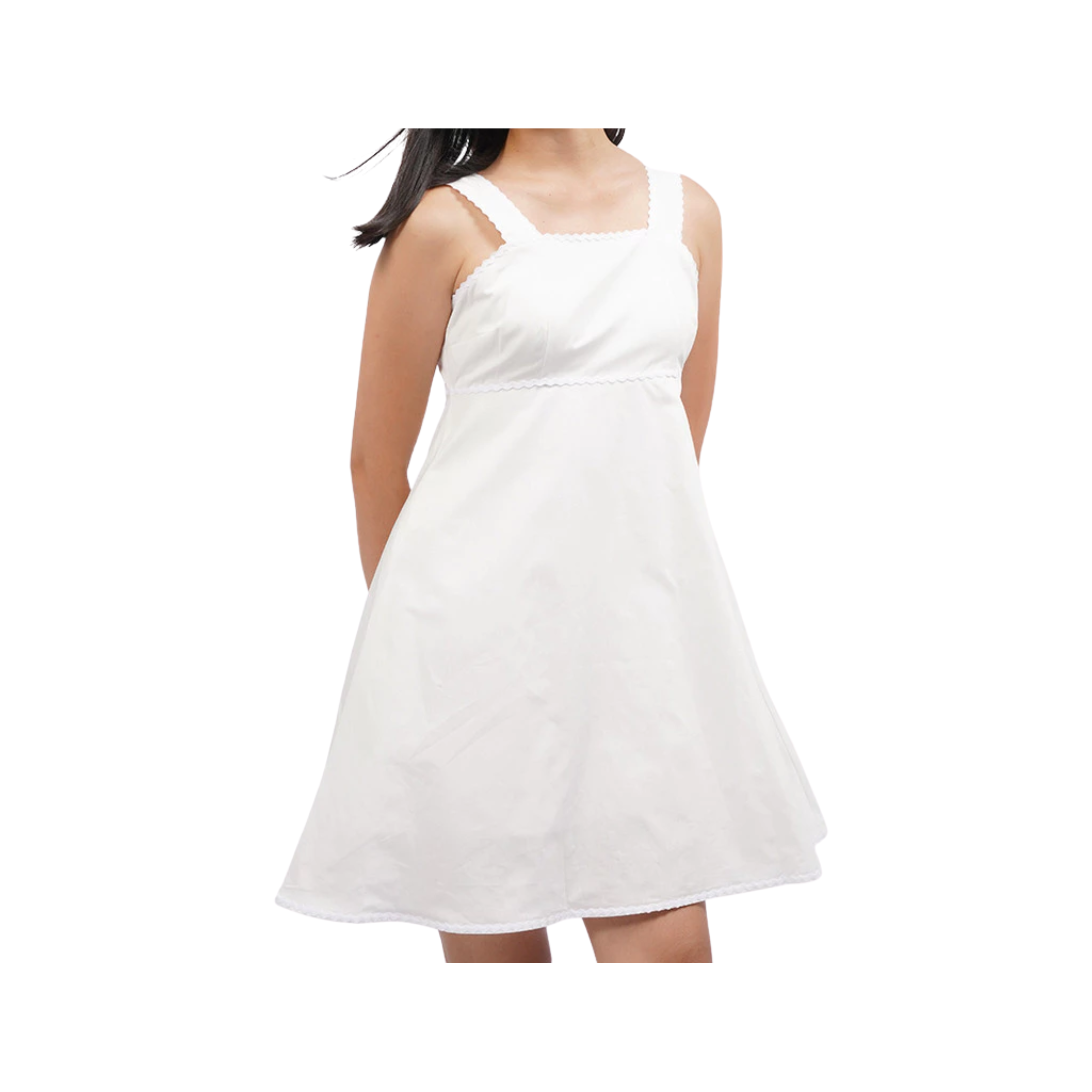 COLORBOX Ric Rac Details Strap Mini Dress