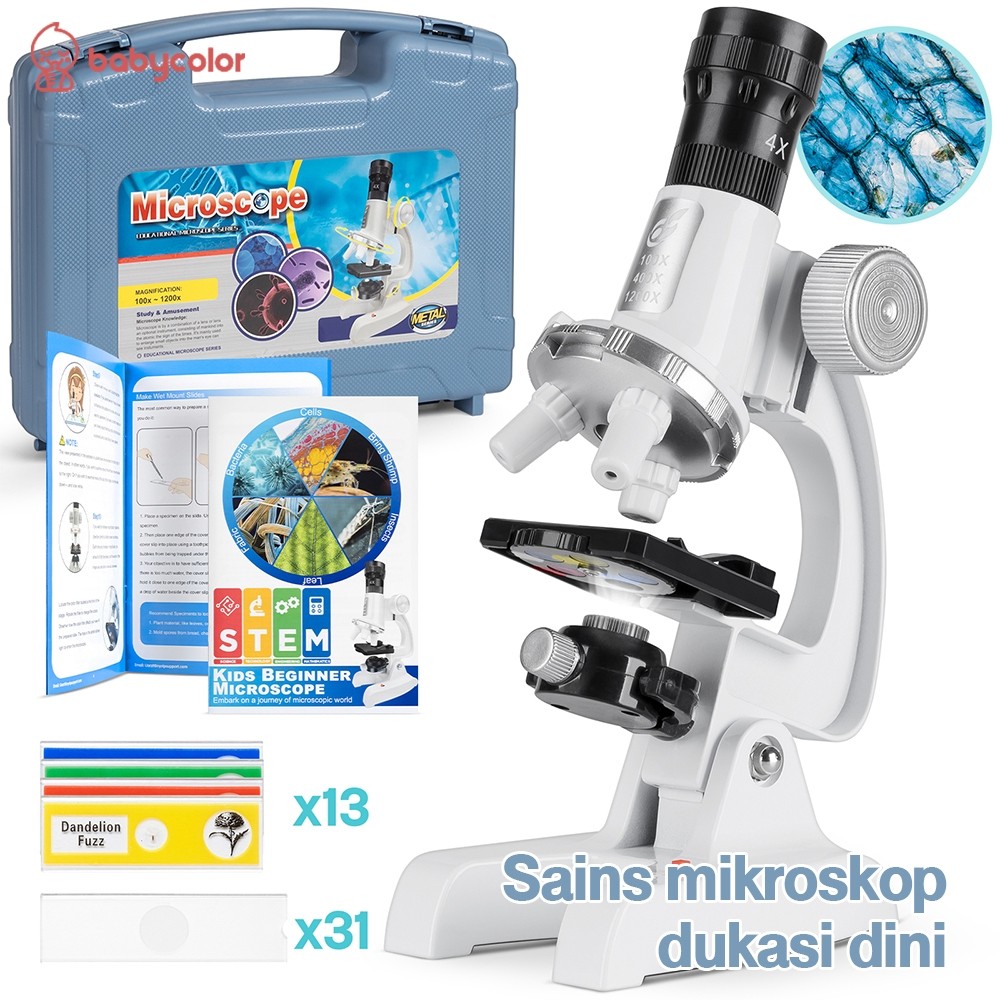  Babycolor Mikroskop Kit 58 pieces