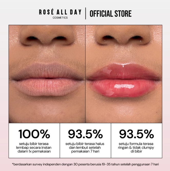 Rosé All Day Frosty Coat Lip Oil 3