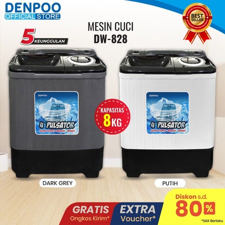 Denpoo Mandiri Indonesia Denpoo Mesin Cuci Semi Auto DW-828