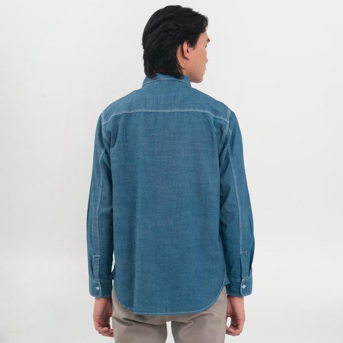 Multi Karya Garmentexindo M231 Kemeja Pria Denim Panjang Dark Blue 0684A