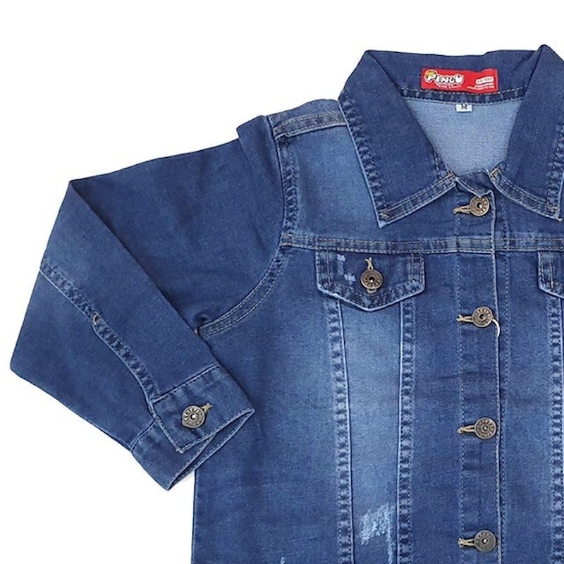 Jaket Anak Perempuan Jeans Panjang Navy 3