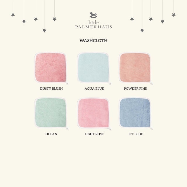 Palmerhaus Little Palmerhaus Bam & Boo Bamboo Washcloth Set Of 4