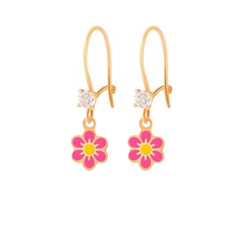 Semar Nusantara Anting Emas Anak Baby Colour Poppy Flower 10K 1