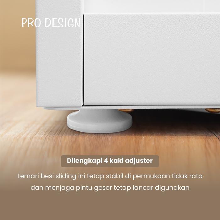 Putera Rackindo Sejahtera Pro Design Spiegel Lemari Pakaian Besi Sliding 160