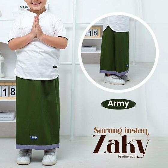  Little Zizu Sarung Anak Instan Zaky Motif Polos