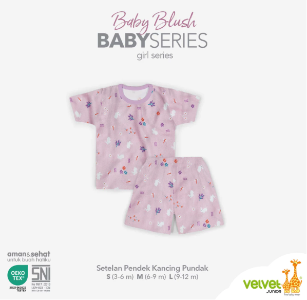 Evergreen Buana Prima Sandang Velvet Junior Baby Flamingo Baby Series Girl Series