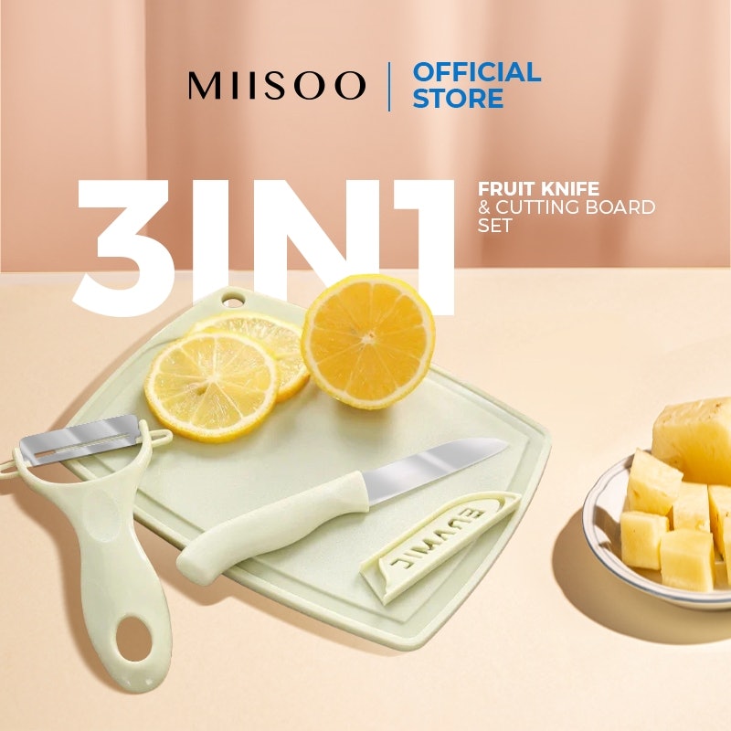 MIISOO Talenan Pisau Set 3 In 1 4