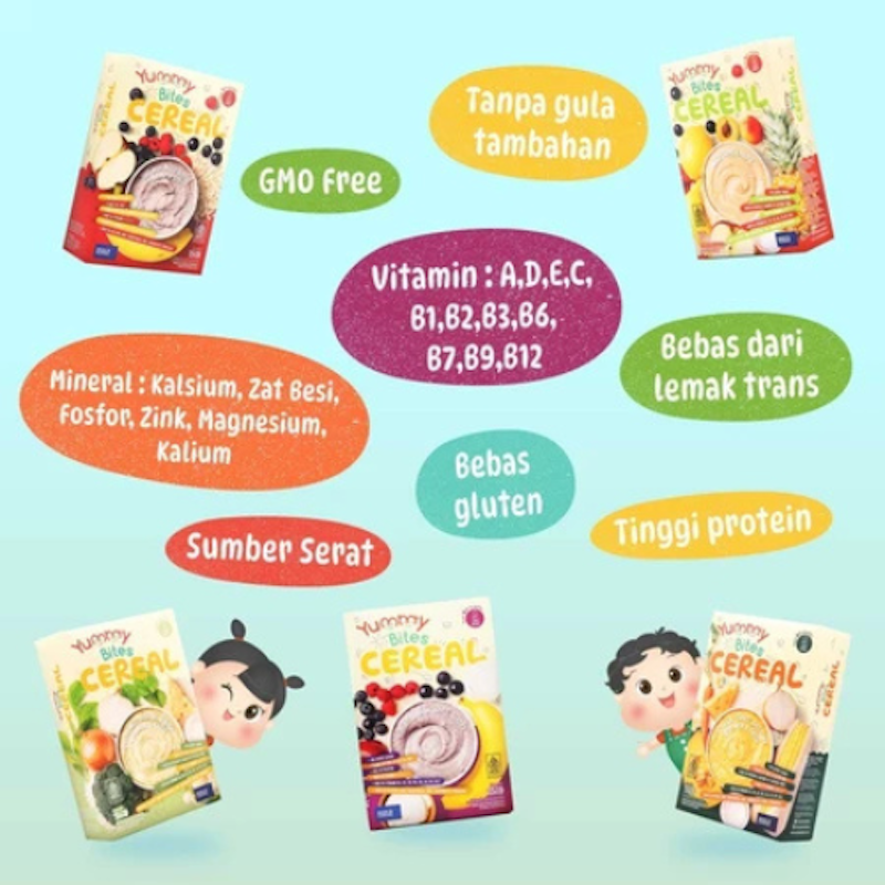Yummy Bites Cereal Oat Mixed Berry, Pisang & Apel 3