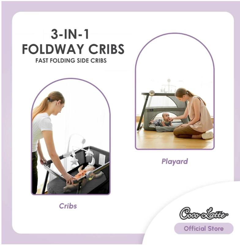 CocoLatte 3-in-1 Foldway Cribs 4