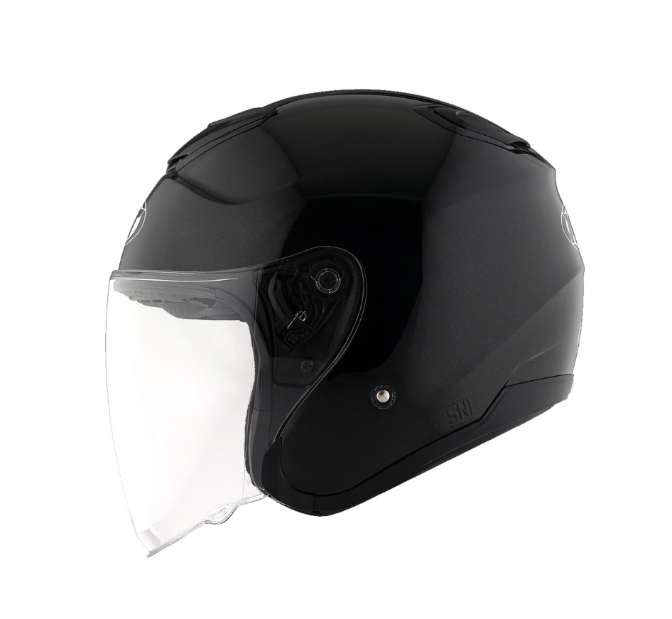 KYT Kyoto R Solid Black Glossy