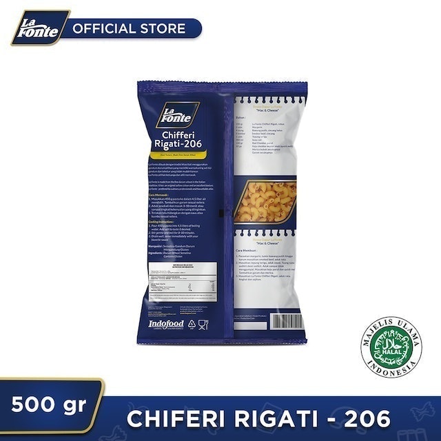 Indofood La Fonte Chifferi Rigati 206