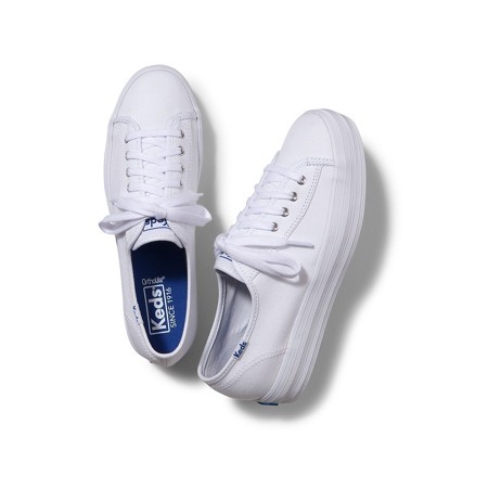 Wolverine World Wide Keds Triple Kick Canvas White WF57306