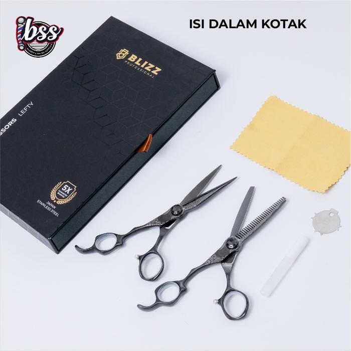 Indo Barber Sukses Blizz Tachi Set Japanese Blade Scissors Lefty Kidal
