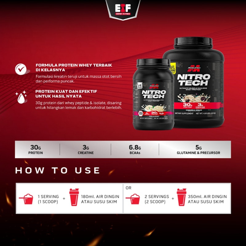 MuscleTech Nitrotech Whey Protein Cookies & Cream 5