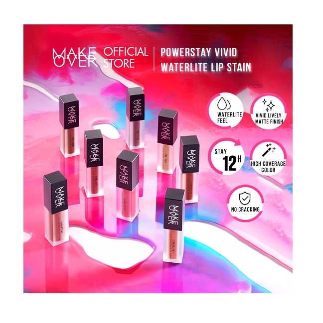 Paragon Technology and Innovation MAKE OVER Powerstay Vivid Waterlite Lip Stain A01 Bumble