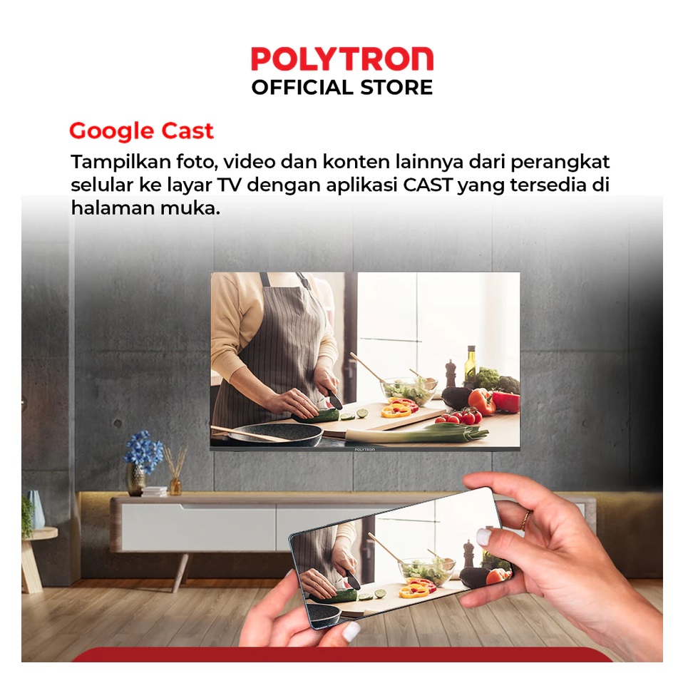 Hartono Istana Teknologi Polytron 32" Smart Cinemax Google TV PLD 32TG5055