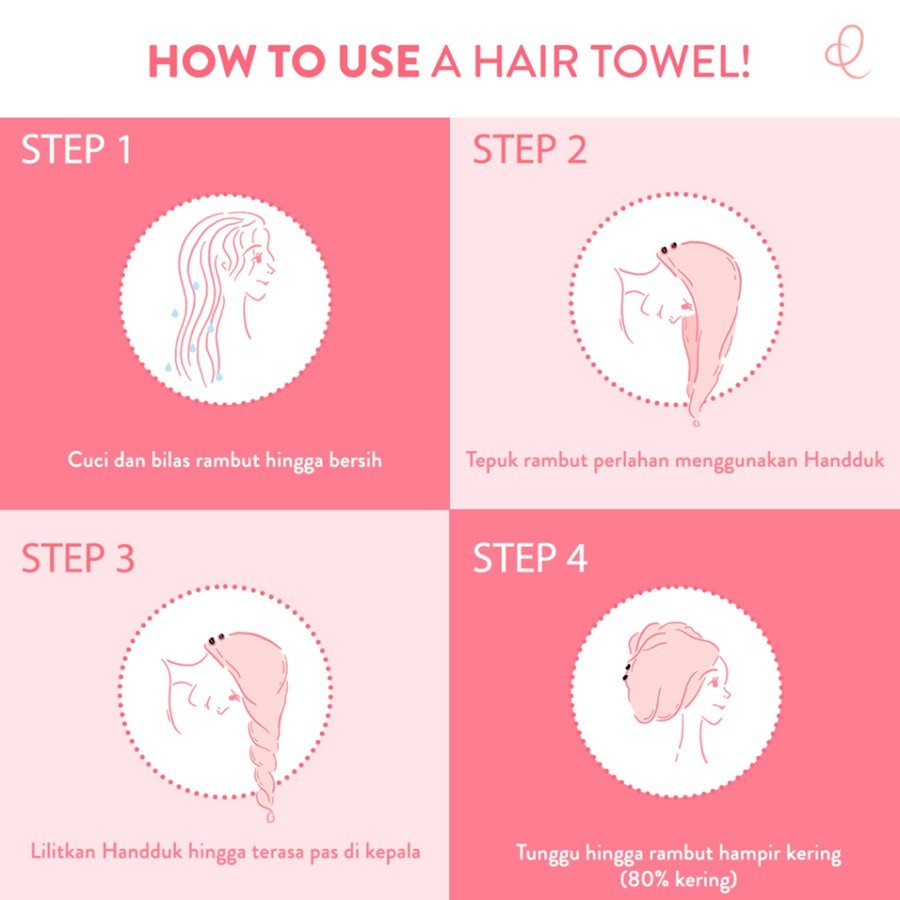  Handduk By Today Coral Velvet Microfiber Hair Towel