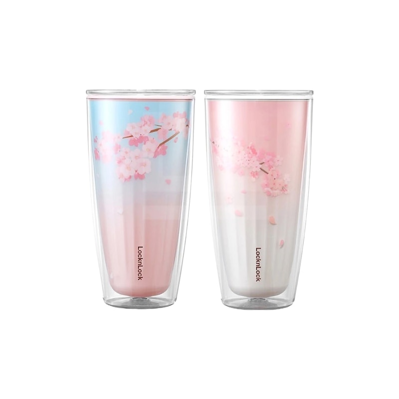 LocknLock Exclusive NEW Double Wall Cold Cup Cherry Blossom 1