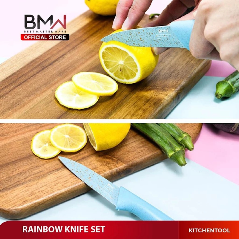 BMW Kitchen Ware Rainbow Knife Set Non-Stick Coating 5