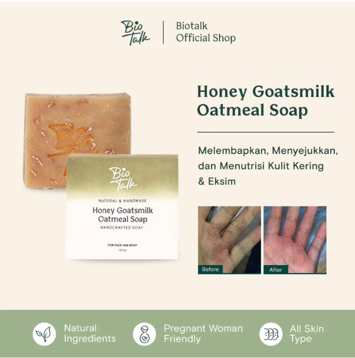 Biotalk Honey Goatsmilk Oatmeal Soap 3