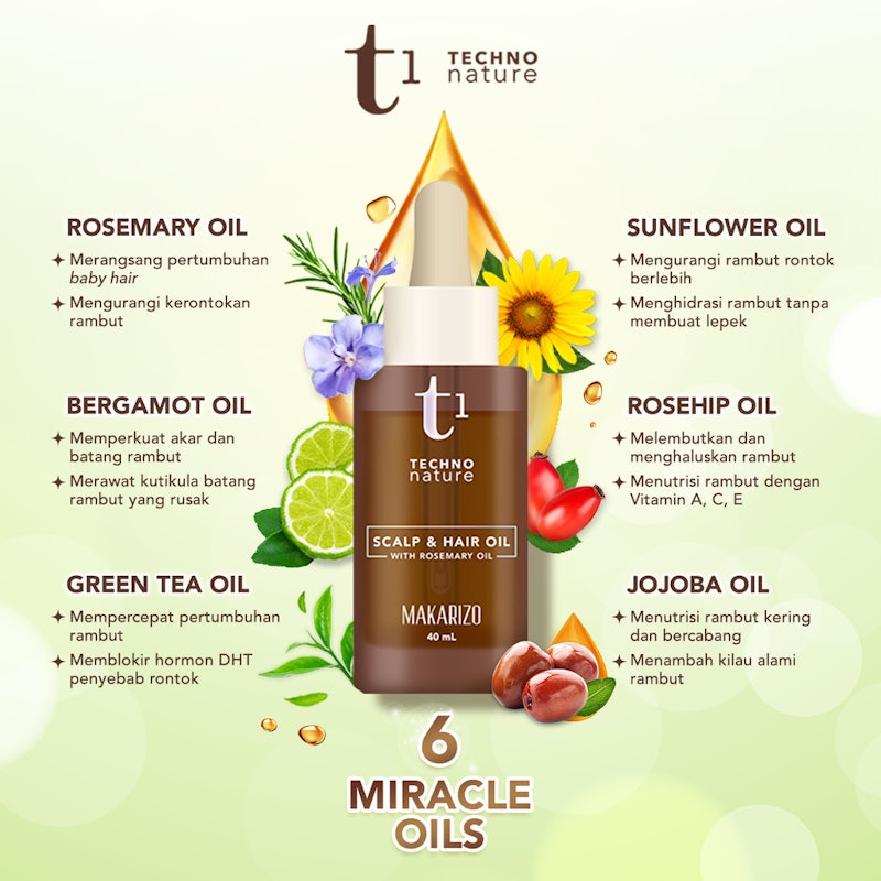 MAKARIZO T1 Techno Nature Scalp & Hair Oil with Rosemary Oil 3
