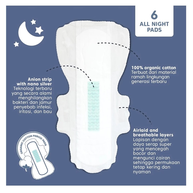 Yoona All Night Pads 36 cm 5