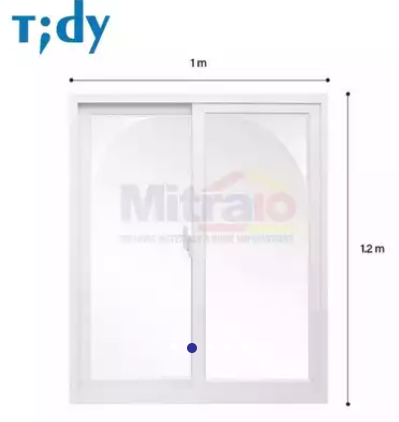 Jendela Double Sliding Kanan + Kiri Aluminium W1 100 cm x 120 cm 2