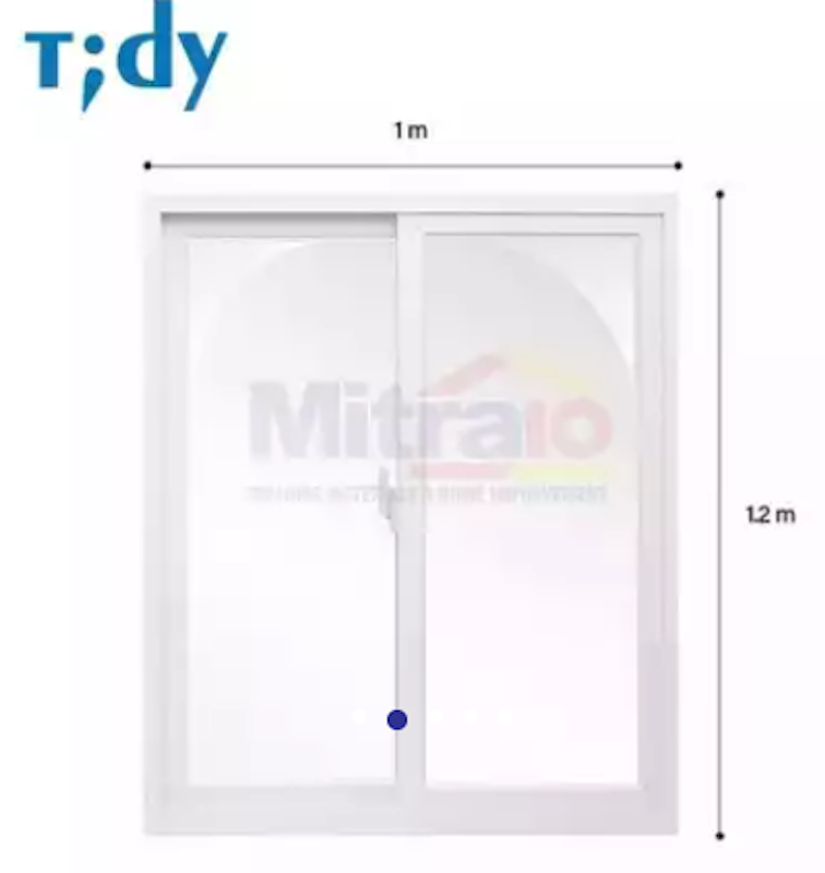 Jendela Double Sliding Kanan + Kiri Aluminium W1 100 cm x 120 cm 2