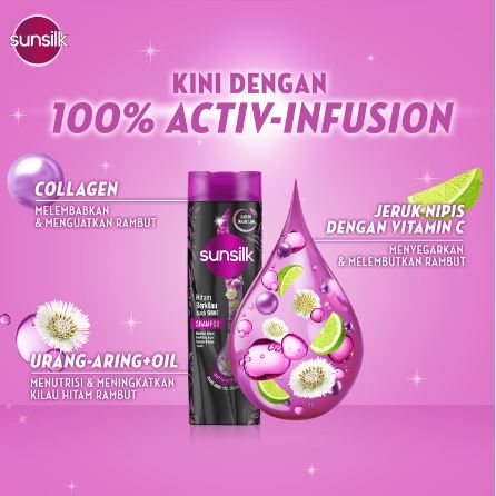 Unilever Indonesia Sunsilk Black Shine Activ-Infusion Shampoo