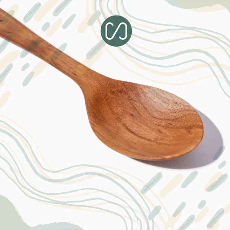 Sustaination Alat Makan Upcycle Kayu Jati Set 3