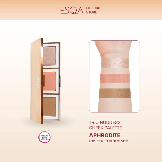 Keva Cosmetics International ESQA Trio Goddess Cheek Palette Athena